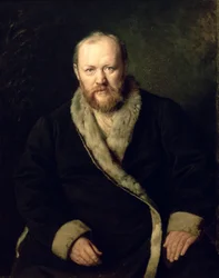 Porträt von Aleksandr Ostrovsky (1823-86) 1871